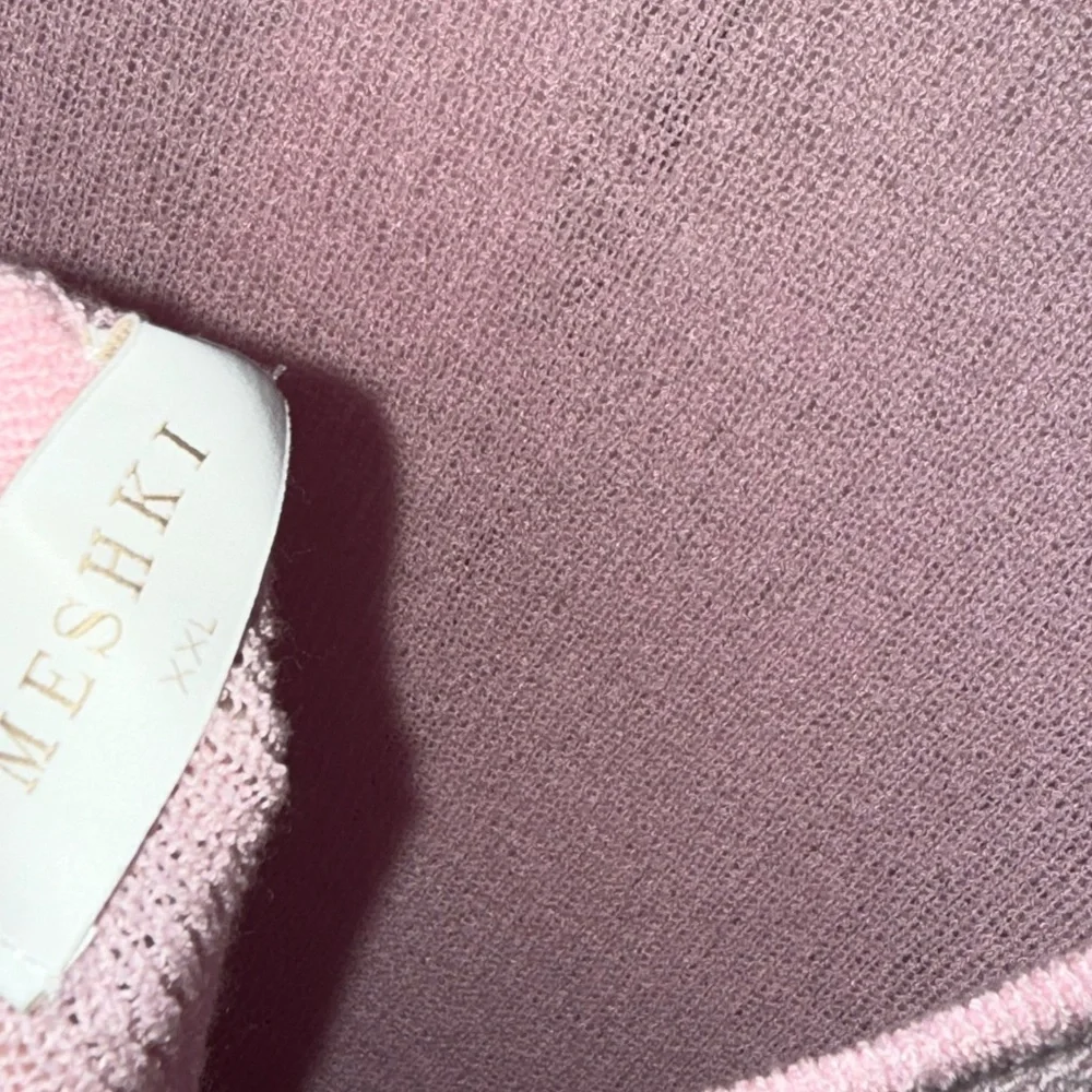 Meshki pink knit flare sleeve mini dress - Picture 6 of 8